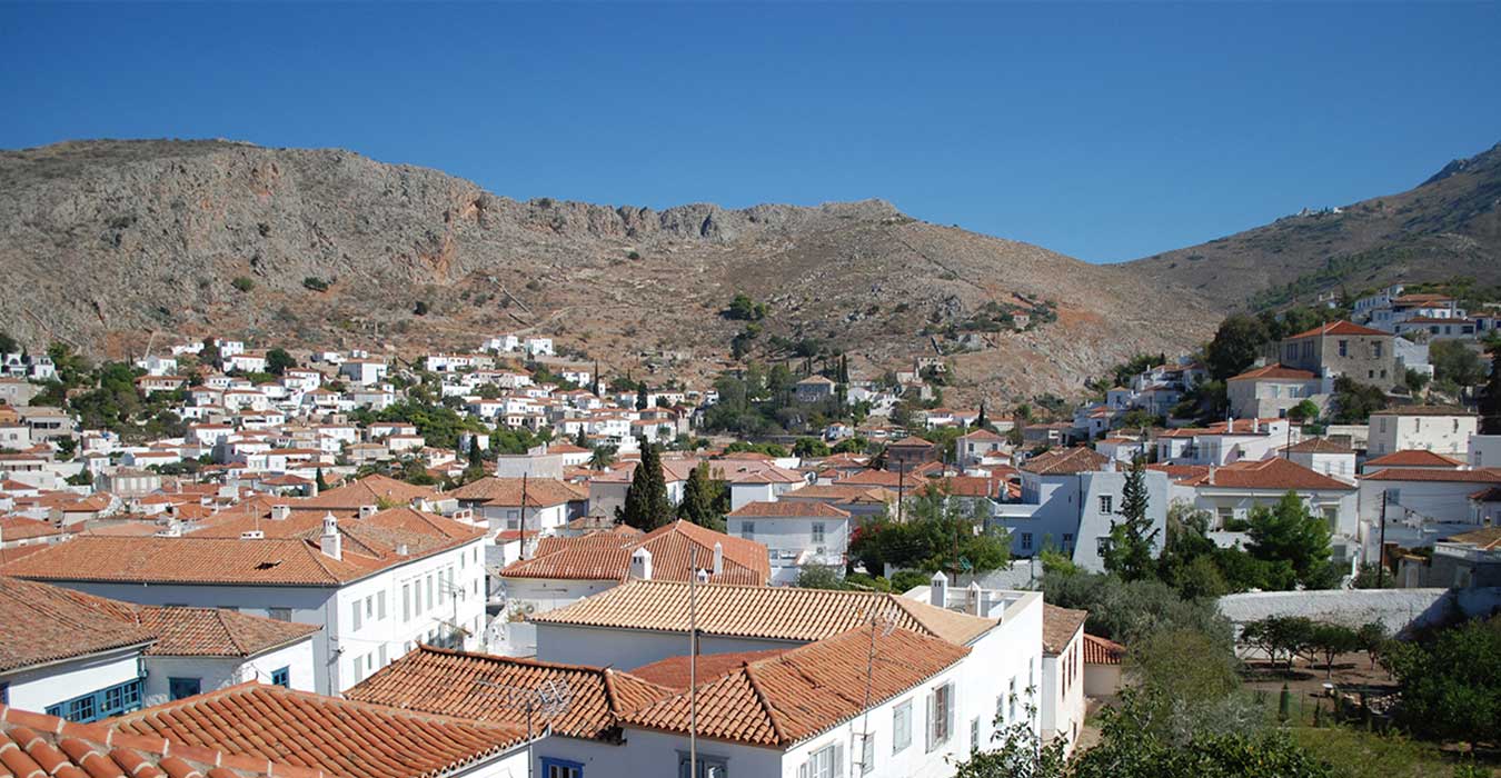 View of the picturesque Hydra from the window of the renovated residence.