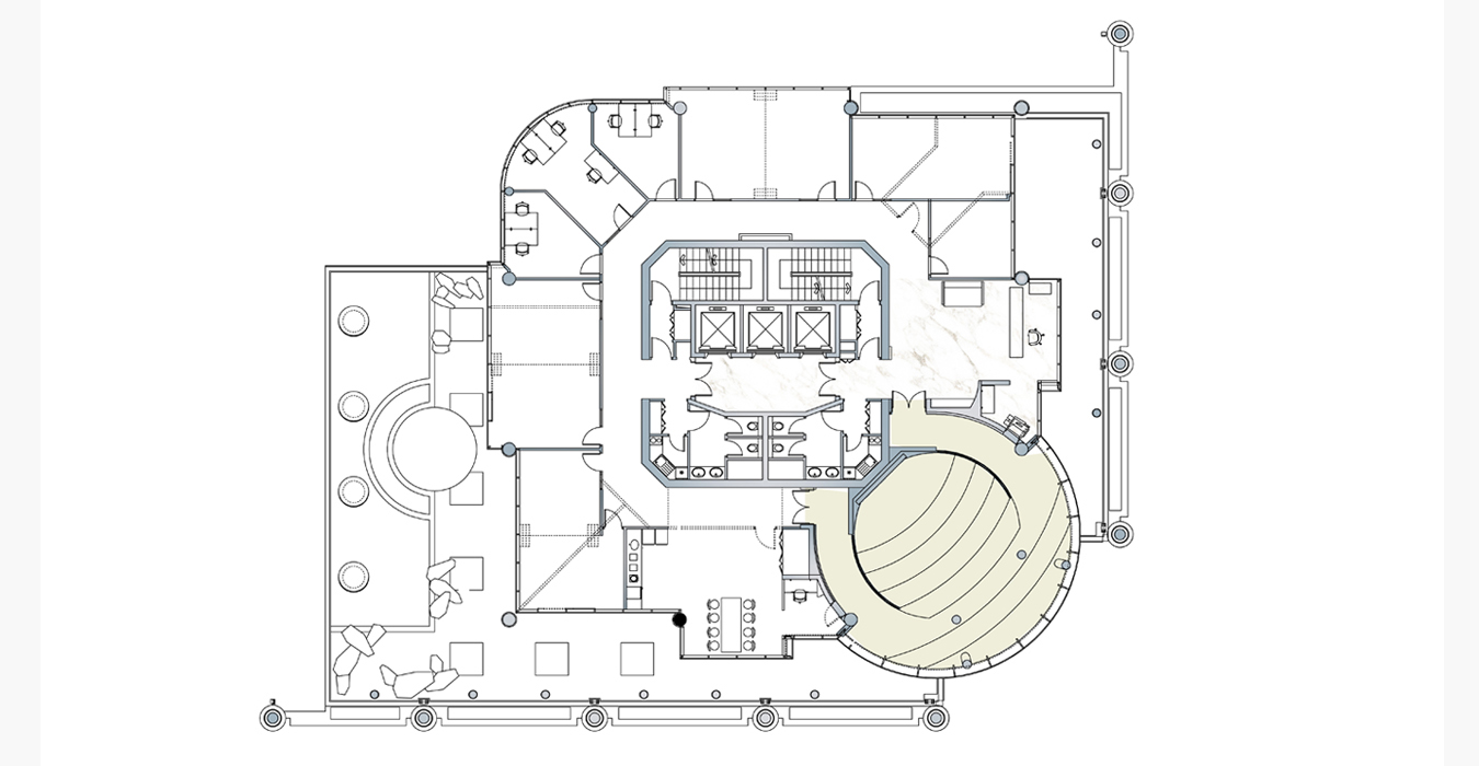 Typical floor plan of an insurance company offices in Bahrain.