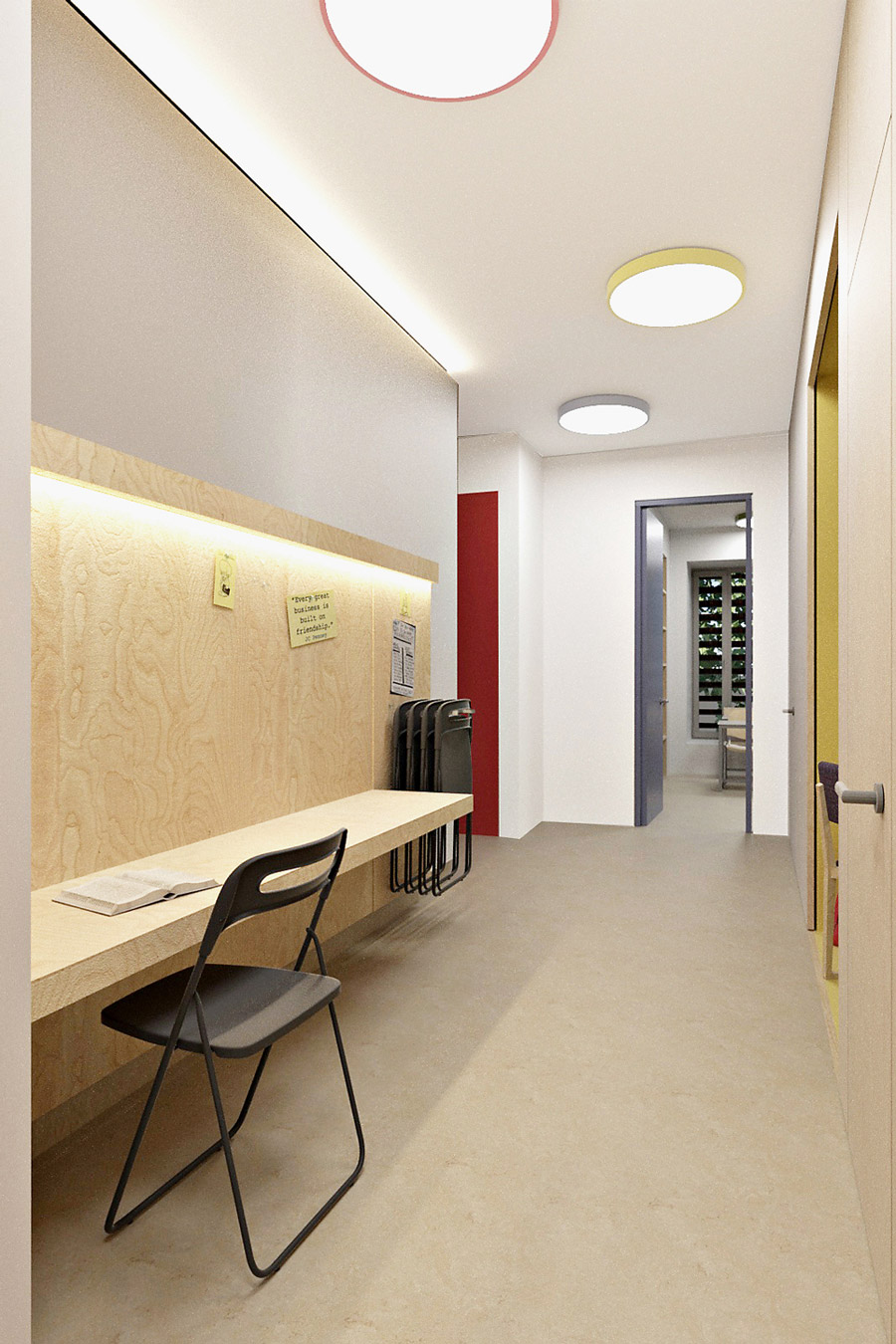 Corridor interior design of a tutorial institute in Nicosia -Cyprus.